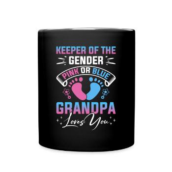 Baby Shower Genre Grand-père Gardien du genre - Mug uni - noir - Devant