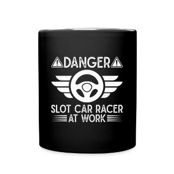 Give The Man A Lap On The Racetrack Racer Gift - Full Colour Mug - black - Front