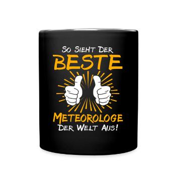 Meteorologe Geschenkidee - Tasse einfarbig - Schwarz - Vorne