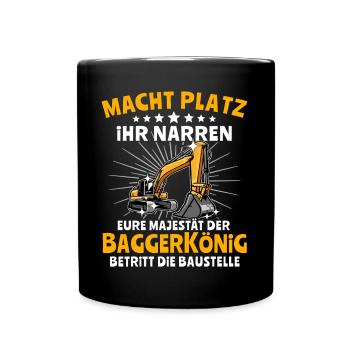 Bagger - Tasse einfarbig - Schwarz - Vorne