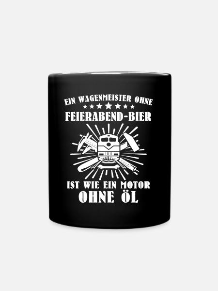 Wagenmeister Zugtechniker - Tasse einfarbig - Schwarz