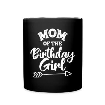 Maman de l’anniversaire - Mug uni - noir - Devant