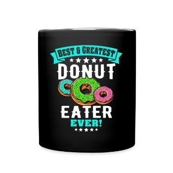 Donut Liebe Donutliebhaber - Tasse einfarbig - Schwarz - Vorne