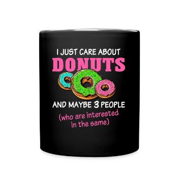 Donut Love Doughnut - Full Colour Mug - black - Front