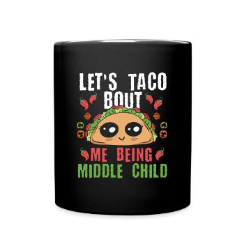 Taco Middle Kid Funny Nacho Cadeau - Mug uni - noir - Devant