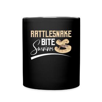 Morsure de serpent à sonnette Survivant Herpétologie Amphibiens - Mug uni - noir - Devant