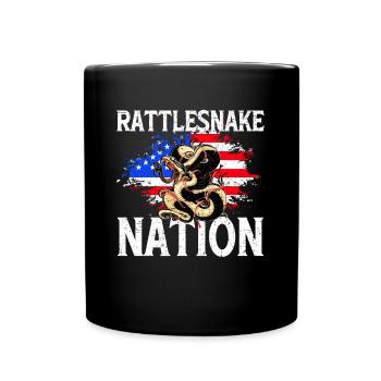 Rattlesnake Nation USA Flag Amphibian Gift - Mug uni - noir - Devant