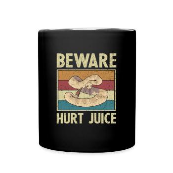 Beware Hurt Juice Retro Klapperschlange Geschenk - Tasse einfarbig - Schwarz - Vorne