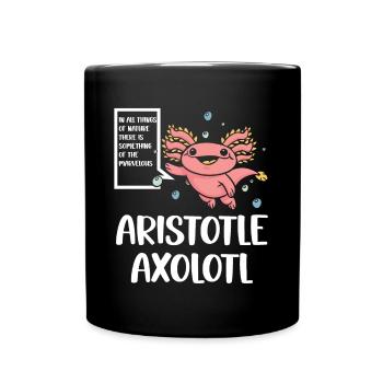 Aristote Axolotl Drôle de grenouille amphibienne - Mug uni - noir - Devant