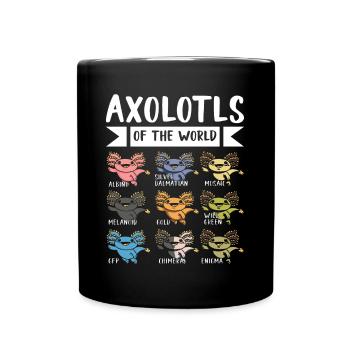 Axolotls Of The World Salamandre Mignonne Grenouille - Mug uni - noir - Devant