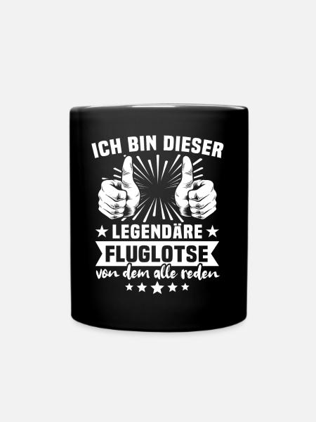 Fluglotse Legende - Tasse einfarbig - Schwarz