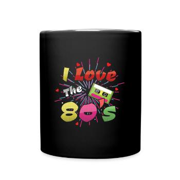 I Love 80s Carnival 80 Retro Year 1980 Vintage - Full Colour Mug - black - Front
