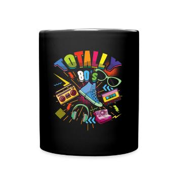 80er Jahre Karneval 80er Jahre Retro Party Jahr 1980 Vintage - Tasse einfarbig - Schwarz - Vorne
