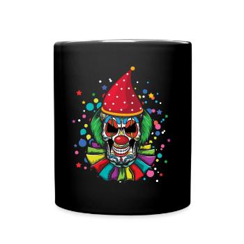 Dia De Los Muertos Creepy Clown Carnival Party - Full Colour Mug - black - Front