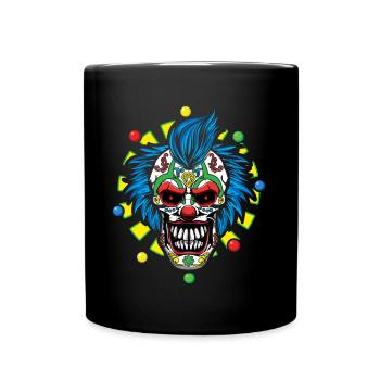 Dia De Los Muertos Creepy Clown Carnival Scary - Full Colour Mug - black - Front