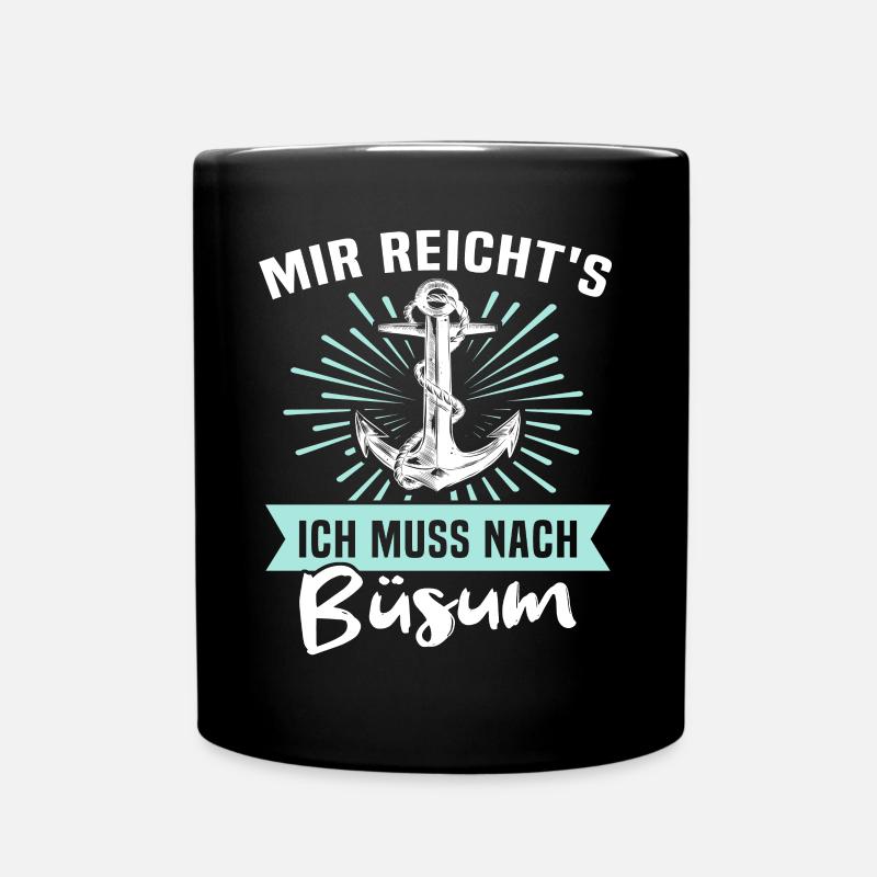 Büsum Sprüche - Tasse einfarbig - Schwarz