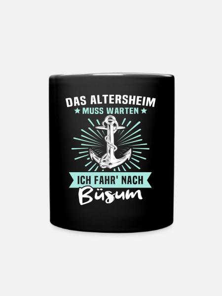 Büsum Sprüche Büsumer - Tasse einfarbig - Schwarz