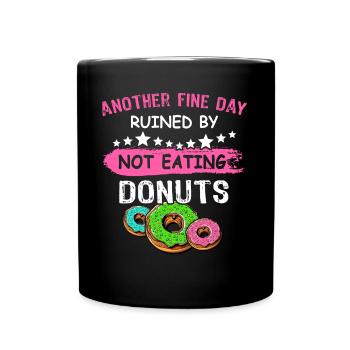 Donut Doughnut - Full Colour Mug - black - Front