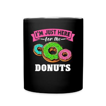 Donuts - Tasse einfarbig - Schwarz - Vorne