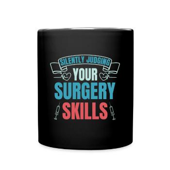 Silently Judging Your Surgery Skills Anesthetist - Full Colour Mug - black - Front