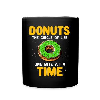 Donuts Doughnuts - Tasse einfarbig - Schwarz - Vorne
