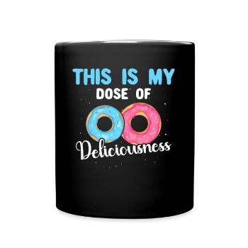 Donuts Doughnuts - Tasse einfarbig - Schwarz - Vorne