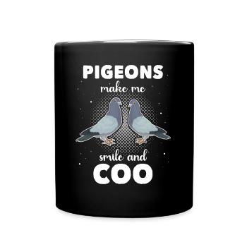 Pigeons Colombophiles - Mug uni - noir - Devant