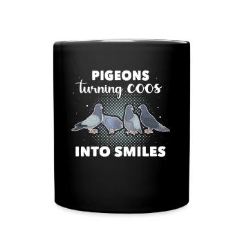 Pigeons Colombophiles - Mug uni - noir - Devant