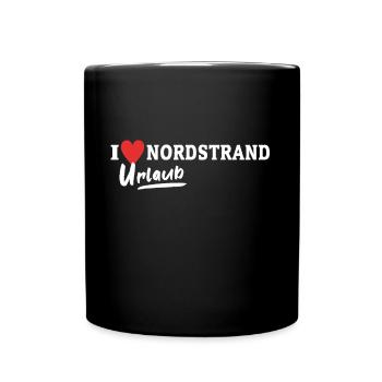 I Love Nordstrand Liebe - Tasse einfarbig - Schwarz - Vorne