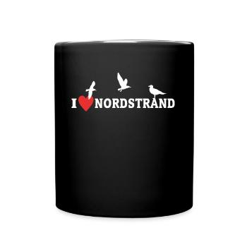 I Love Nordstrand Ich Liebe Nordstrand - Tasse einfarbig - Schwarz - Vorne