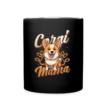 Corgi Mama - Cute Corgi Mama - Full Colour Mug - black - Front