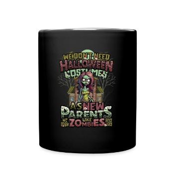 No Halloween costume, just Halloween for parents - Full Colour Mug - black - Front