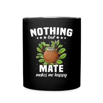 Yerba mate Gift Teacup - Full Colour Mug - black - Front