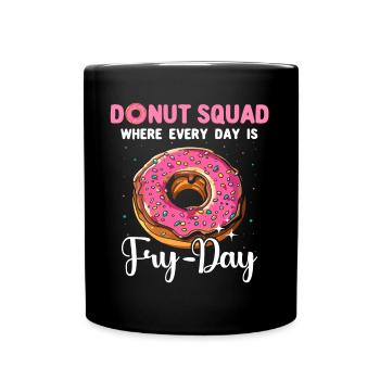 Donut Liebe Donutliebhaber - Tasse einfarbig - Schwarz - Vorne