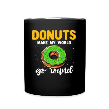 Donut Liebe Donutliebhaber - Tasse einfarbig - Schwarz - Vorne