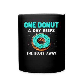 Donut Liebe Donutliebhaber - Tasse einfarbig - Schwarz - Vorne