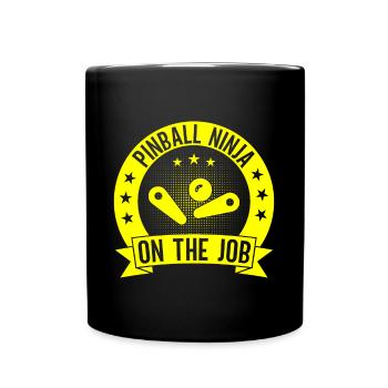 Pinball Ninja On The Job Pinball Machine Idée cadeau - Mug uni - noir - Devant