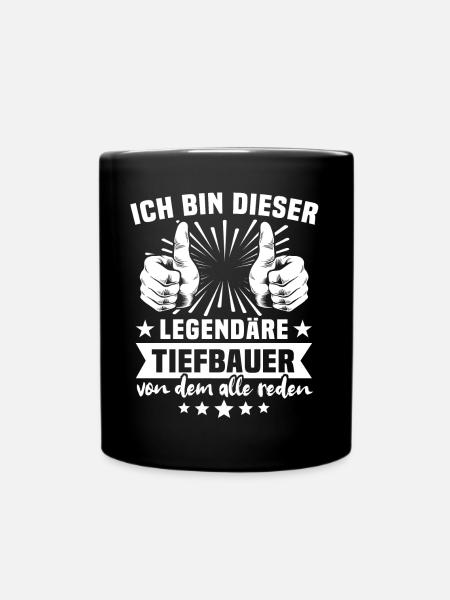 Tiefbauer Legende - Tasse einfarbig - Schwarz