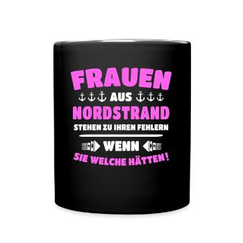 Nordstrand Frau Nordstrander Frauen - Tasse einfarbig - Schwarz - Vorne