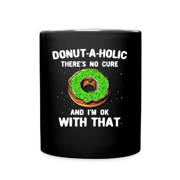 Donuts - Tasse einfarbig - Schwarz - Vorne