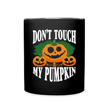 Don't Touch My Pumpkin Witching Hour Halloween - Full Colour Mug - black - Front