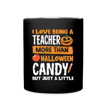 Teacher Halloween Candy School Day Disguise - Full Colour Mug - black - Front