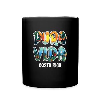 Pura Vida Costa Rica Latin America Costa Ricans - Full Colour Mug - black - Front