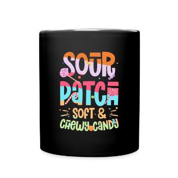 Sour Patch Soft And Candy Naschen Süßigkeiten - Tasse einfarbig - Schwarz - Vorne