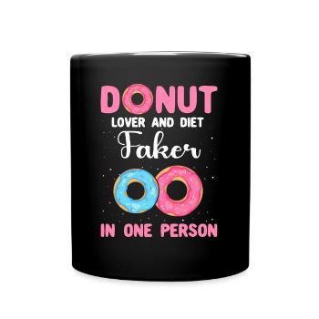 Donut Lover Doughnuts - Mug uni - noir - Devant
