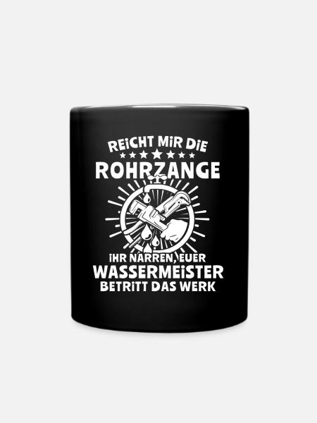 Wassermeister - Tasse einfarbig - Schwarz
