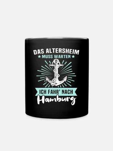 Hamburg - Tasse einfarbig - Schwarz