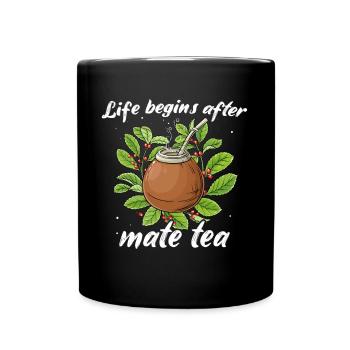 Buveurs de thé Yerba mate - Mug uni - noir - Devant