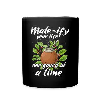 Yerba mate tea - Full Colour Mug - black - Front