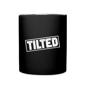 Tilted Pinball Player GIft Idea - Full Colour Mug - black - Front
